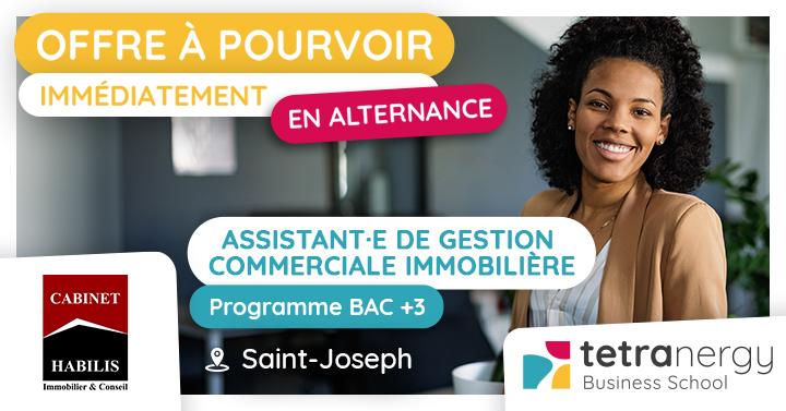 ASSISTANT·E DE GESTION COMMERCIALE IMMOBILIÈRE (Saint-Joseph)