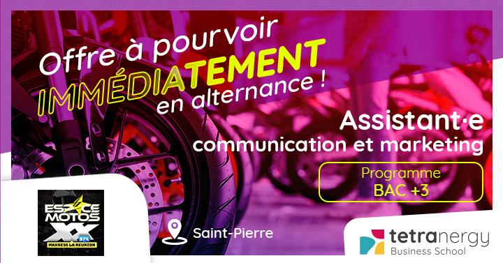 ASSISTANT·E COMMUNICATION & MARKETING (Saint-Pierre)