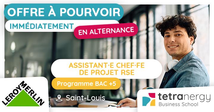 ASSISTANT·E CHEF·FE DE PROJET RSE (Saint-Louis)