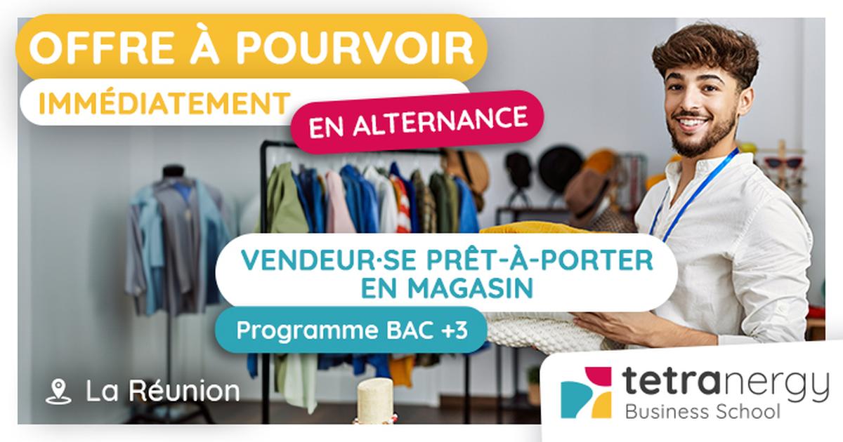 VENDEUR·SE EN MAGASIN DE PRÊT-À-PORTER (Toute l'île)