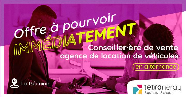 CHARGÉ·E DE DÉVELOPPEMENT COMMERCIAL & MARKETING EN AGENCE DE LOCATION DE VÉHICULES  (Saint-Paul)