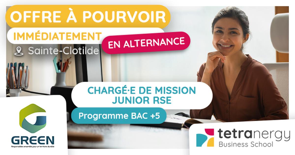 CHARGÉ·E DE MISSION JUNIOR RSE (Sainte-Clotilde)