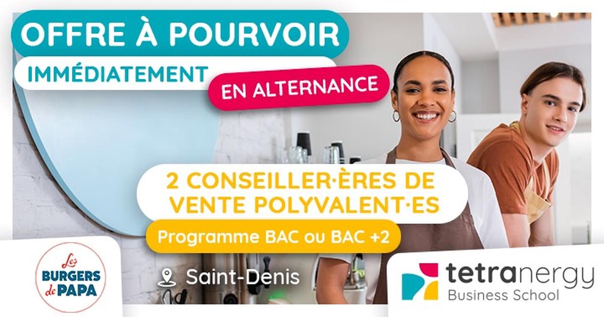 2 CONSEILLER·ÈRES DE VENTE POLYVALENT·ES EN RESTAURATION (Saint-Denis)