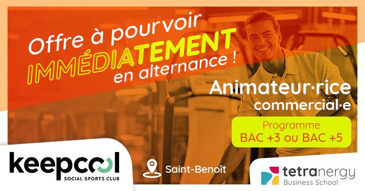 ANIMATEUR·RICE COMMERCIAL·E EN SALLE DE SPORT (Saint-Benoît)