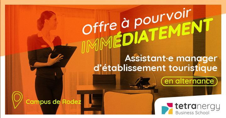 ASSISTANT·E MANAGER EN ÉTABLISSEMENT TOURISTIQUE (Saint-Geniez d'Olt)